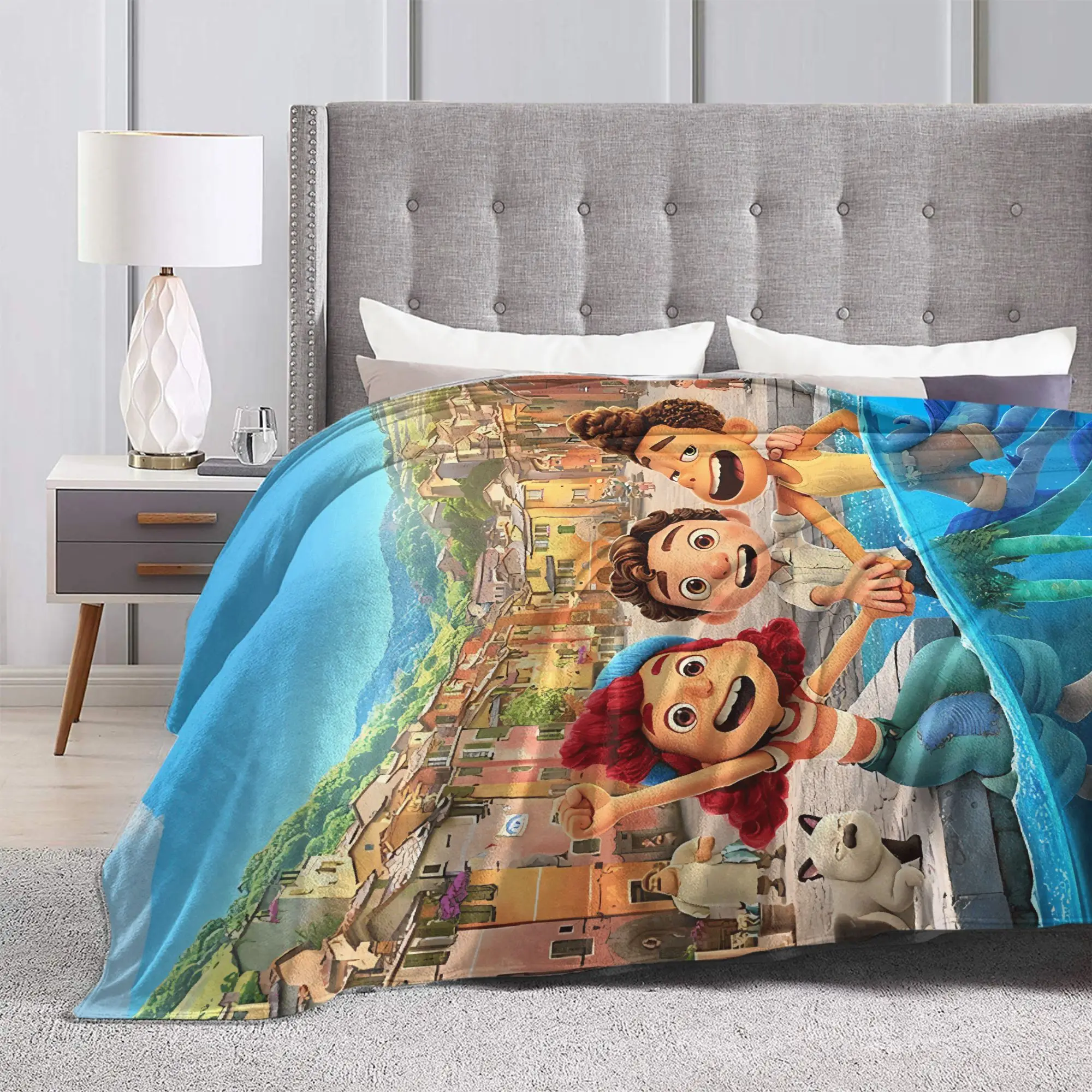 الكرتون LUCA بطانية لينة دافئة مريحة أفخم الفراش يلقي للطلاب غرفة المعيشة الفانيلا المفرش غطاء السرير