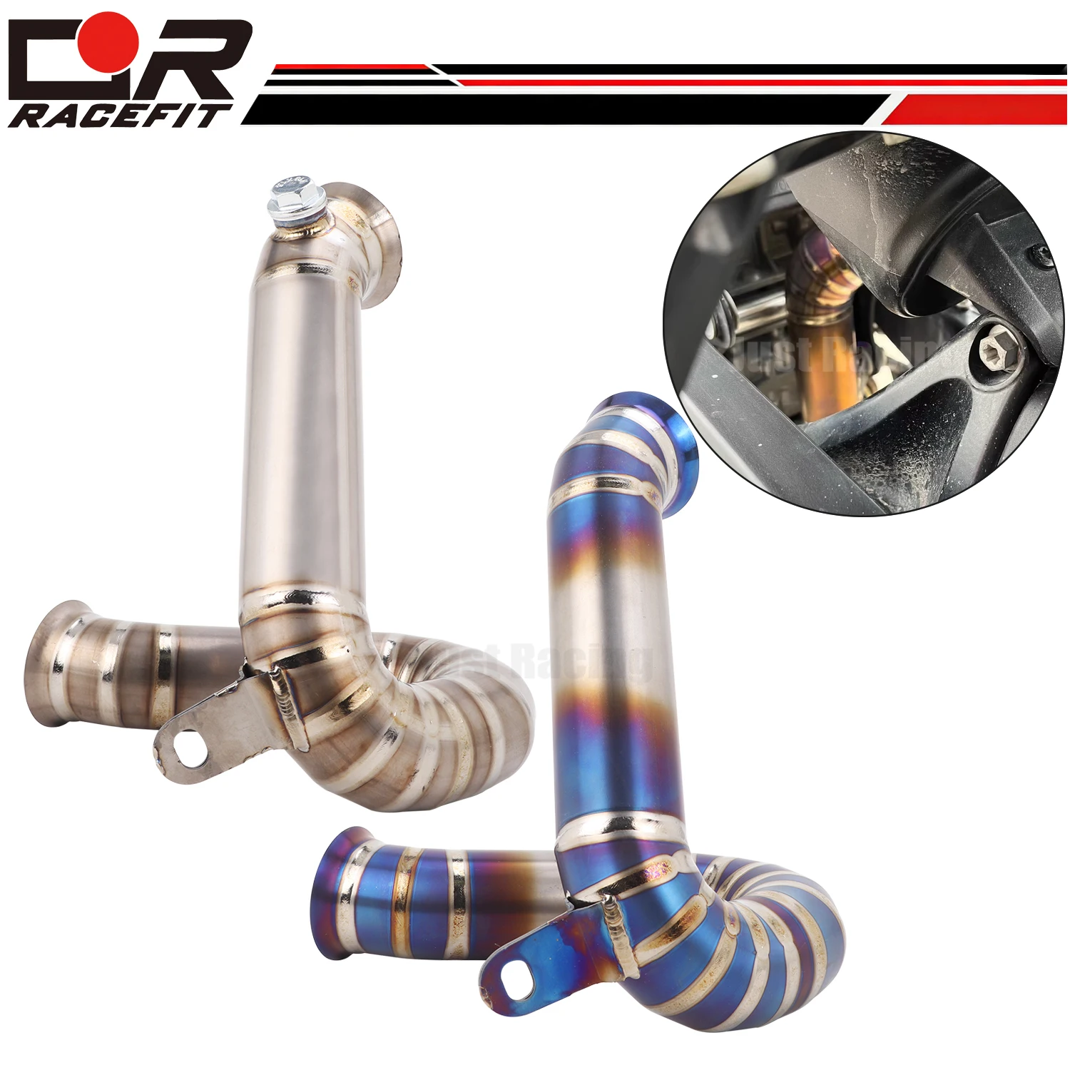 

For CF-Moto cfmoto 800nk 800MT 2021 2022 Titanium alloy Exhaust System Muffler Mid Link Pipe