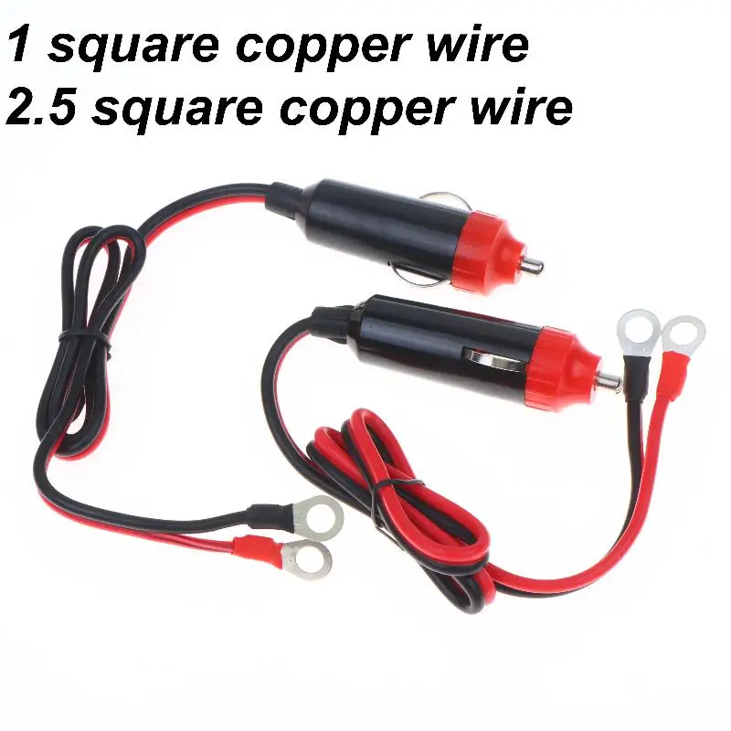 Cigarette Lighter Male Plug 30A Heavy Duty Adapter 1Pcs Wear-resistant Power Supply Cord for Auto Travel Outdoor Use