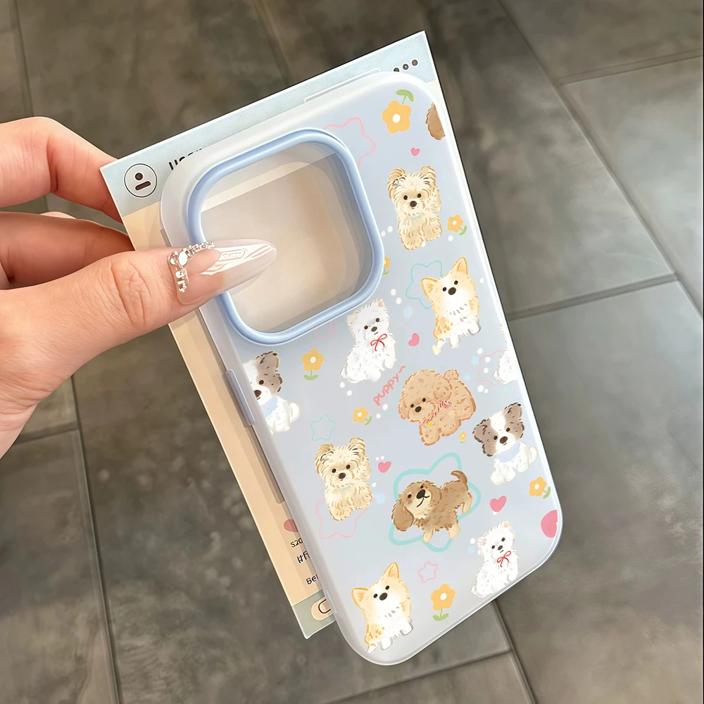 Für Xiaomi 11 Lite 5G 14T Pro 15T Pro 17 Pro Max Niedliche Welpen-Kunst-Hundehülle Stoßfeste Bonbonfarben Silikon-TPU-Schutzhülle – Detail 6