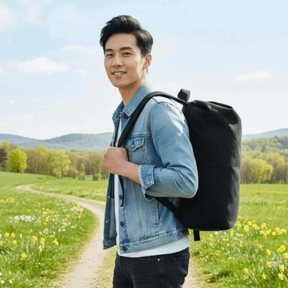 

Элегантный винтажный холщовый рюкзак однотонного цвета с многофункциональным дизайном и множеством карманов, универсальный городской рюкзак.