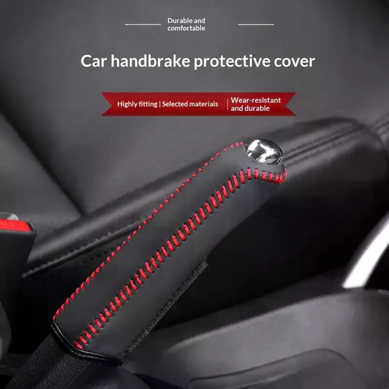 Housse de protection pour frein à main en cuir artificiel pour voiture, accessoires intérieurs de voiture
