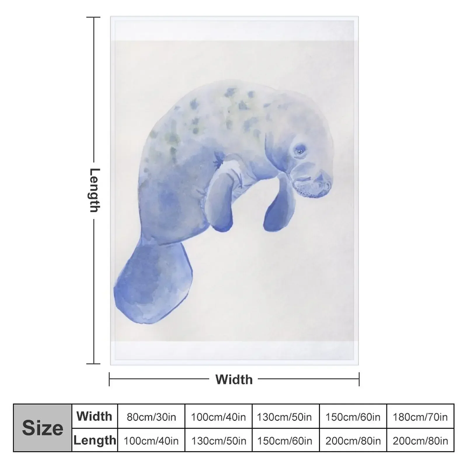 Manatee Throw Blanket for babies Multi-Purpose Plush Blankets