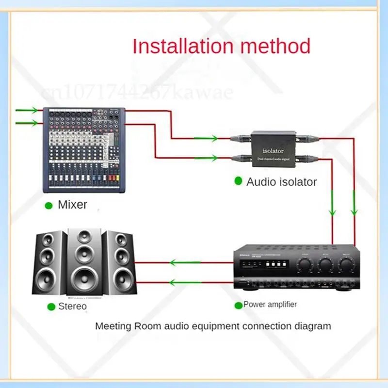 

-A16I 1Pcs Audio Isolator Eliminates Current Noise Dual-Channel 6.5 XLR Mixer Audio Isolator LA2XS
