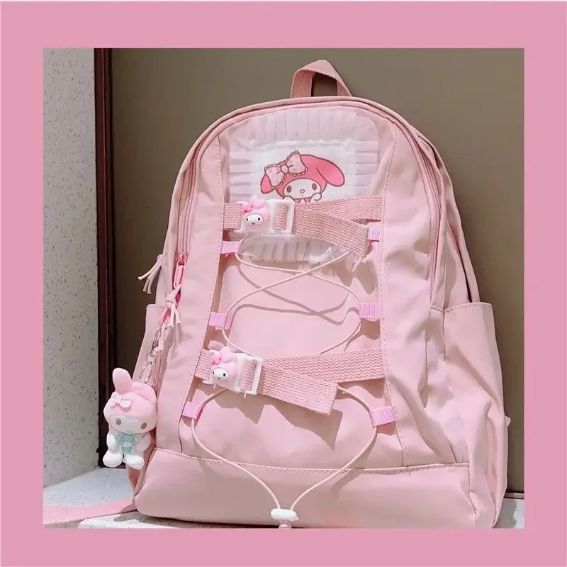 Модный мягкий рюкзак в стиле аниме Sanrio Cinnamoroll Y2k My Melody, милый школьный рюкзак для хранения, подарки для детей