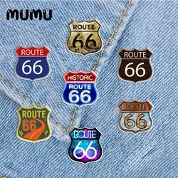 2023 New Route 66 Vintage Sign spilla moda spille acriliche gioielli epossidici fatti a mano borsa camicia distintivo