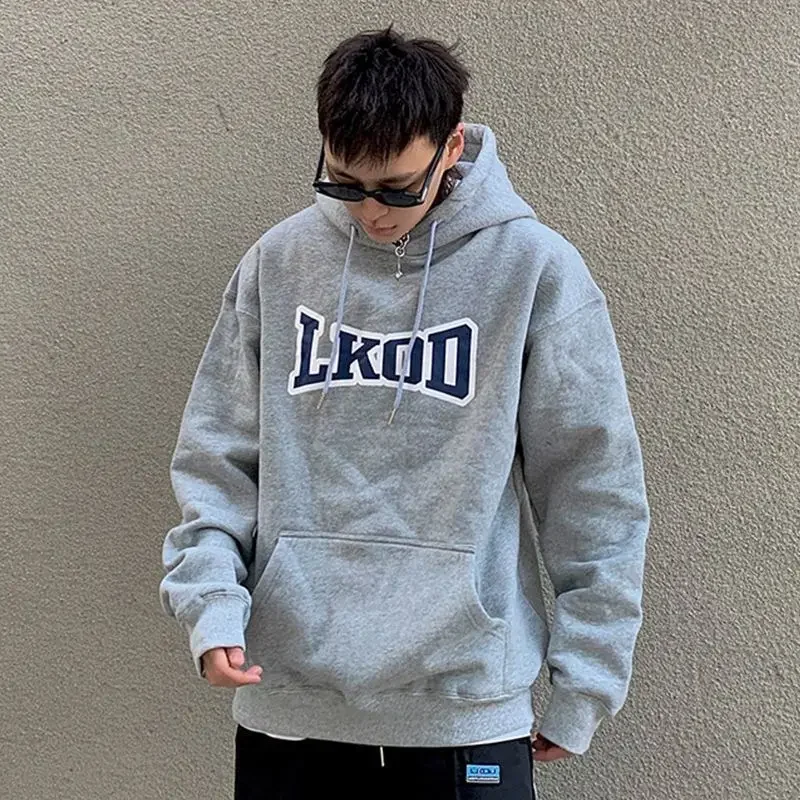 Male Hoodie Autumn Harajuku Fashion Men's Hooded Sweatshirt Loose Korean Style Warm Welcome Deal Tops High Quality Y2k Clothes