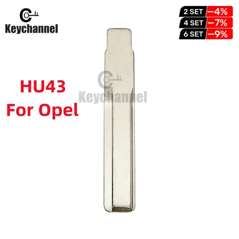 Keychannel 10 шт. флип-пустой ключ с необрезанным лезвием HU43 дистанционного ключа KD для Opel Astra Zafira Frontera Omega Vectra, замена автомобиля