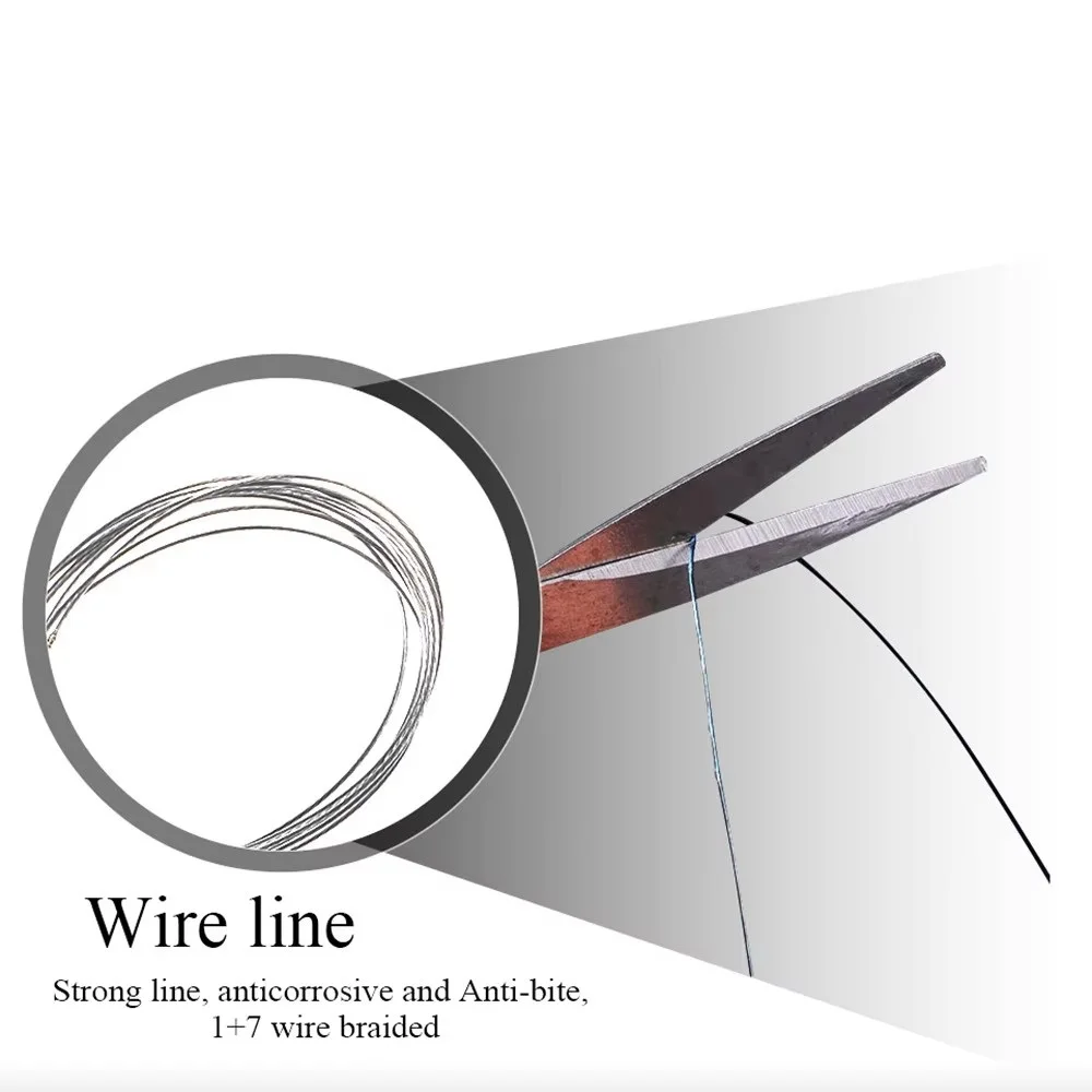 FTK 10pcs 15/20/25/30cm Stainless Steel Wire Leader Fishing Leash With Swivel 20LB Leash For Fishing Line Accessories