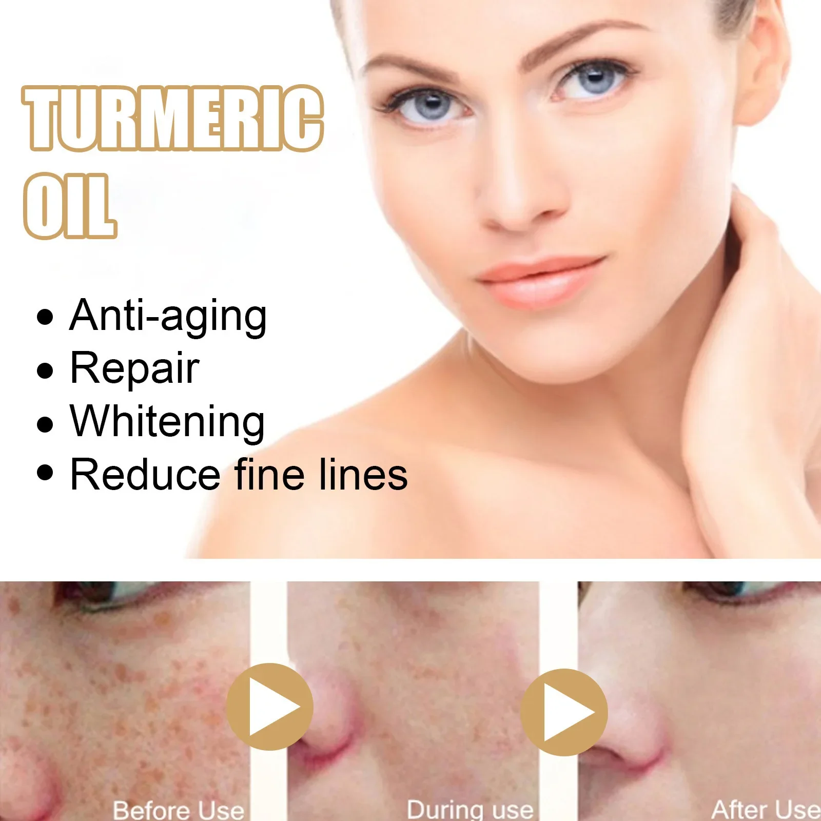 1pcs Turmeric essence oil facial care moisturizing moisturizing mild and non irritating skin tone improving essence