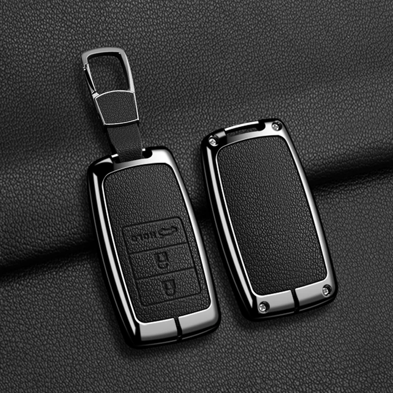 Zinc Alloy Leather Car Key Remote Case Cover For Acura RLX MDX CDX TLX-L NSX RDX Protection Shell Auto Keychain Accessories