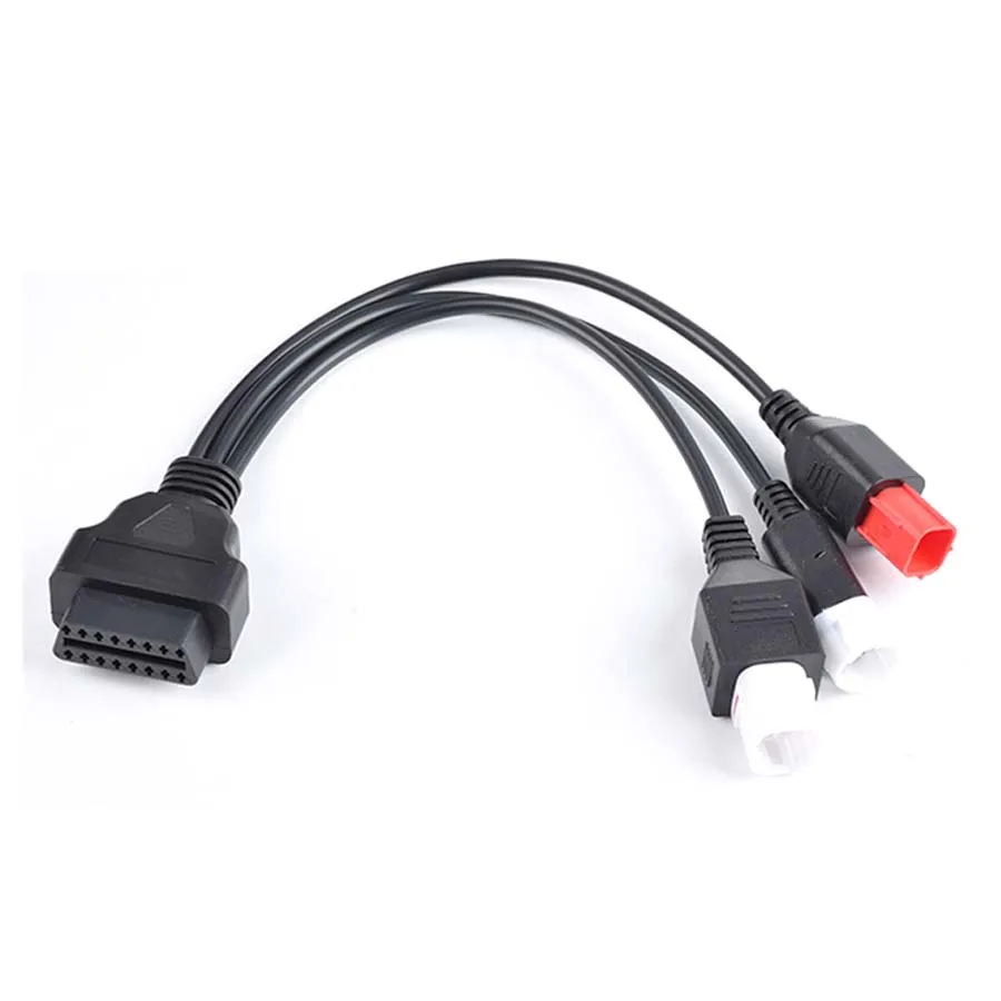 Motorcycle 3, 4 ,6 Pin OBD2 Diagnostics Connector Cable for Yamaha 3pin 4pin Honda 6pin Motorbike OBD 16PIN Extension Adapter