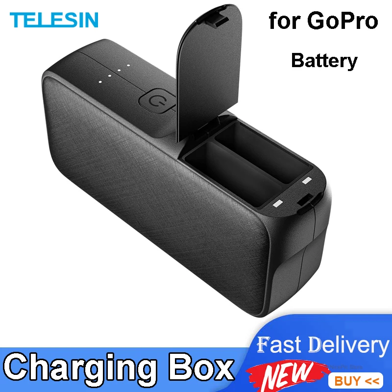 TELESIN Battery Storage Charging Box Power Bank for GoPro11/10/9/8/7/6/5 Generation Batteries