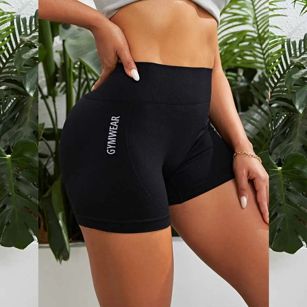 Short de motard taille haute pour femme, leggings push up athlétiques, basiques d'entraînement, gym, yoga