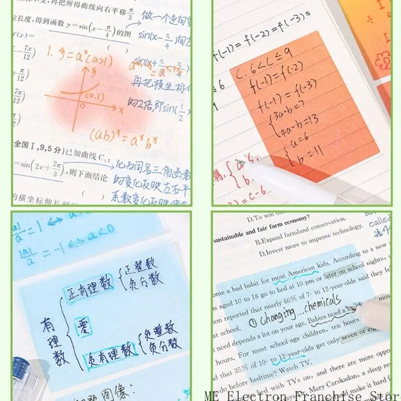 T5EA Pull Out Sticky Notes 패드 105 시트 진주 메모 메모 패드