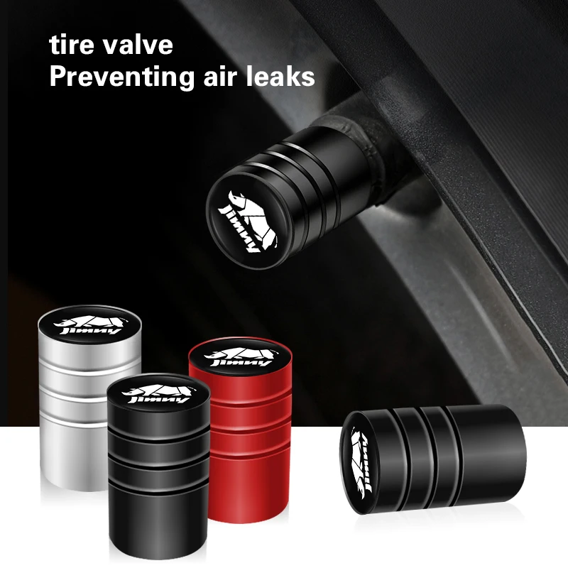 4Pcs Car Tire Valve Caps Metal Tyre Air Stems Cover For Suzuki Jimny Swift Grand Vitara Ignis Kizashi SX4 Scross Alivio