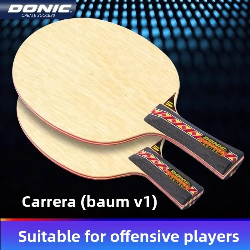Authentic DONIC Original V2 Carrera Pure Wood Base Ochalov Table Tennis Paddle Horizontal Plate Straight Plate 33812/33822
