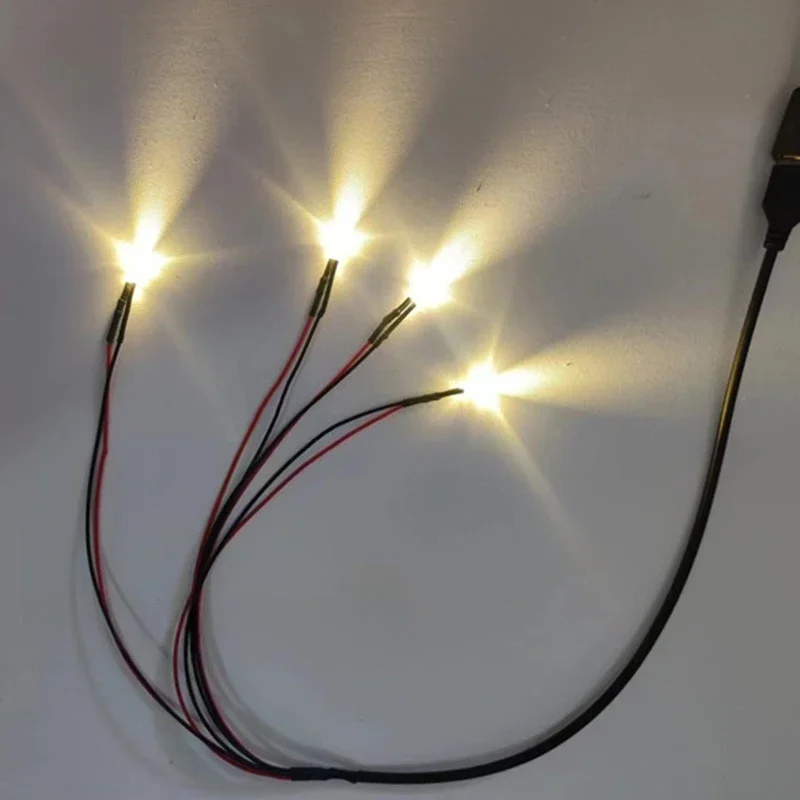 

1 шт. 2/4/6 светодиодные бусины с USB-портом 5 В миниатюрная супер яркая лампа DIY Изготовление моделей для диорамы DIY ручной работы