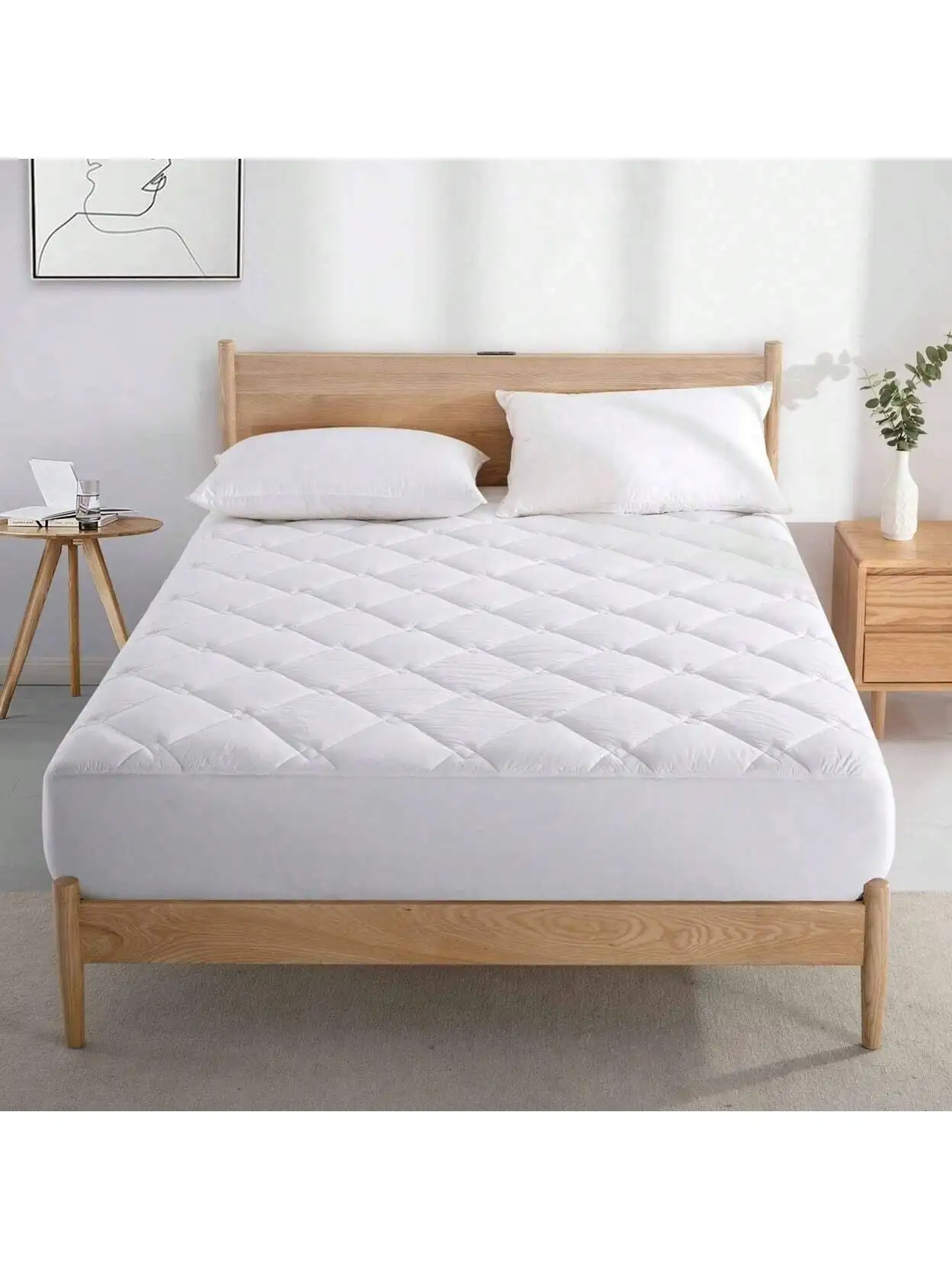 

Cotton Down Alternative Mattress Pad Twin Full Queen King Deep Pocket