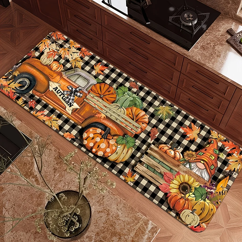 Vintage Pink Floral Bouquet Garden Pattern Print Floor Runner Non-Slip Decorative Bedroom Rug for Romantic Cottagecore Interior