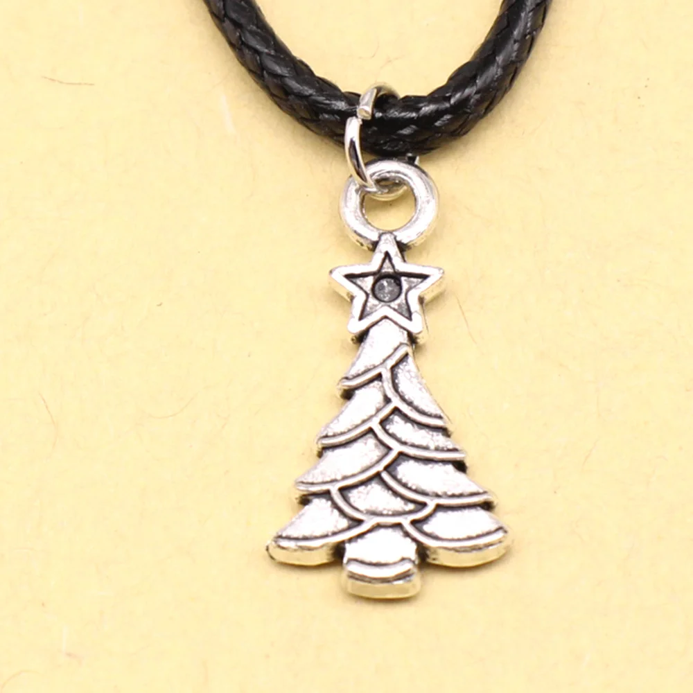 1 Piece 11x20mm Christmas Tree Necklace Jewelry Design Jewelri