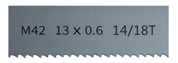 M42 bimetaal 1/2" bandzaagblad voor houtbewerking. 1140-2930 mm * 13 mm * 0,6 mm, met 6-14tpi bandzaagblad, ondersteuning voor maatwerk.