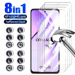 8in1 Tempered Glass For Oppo A80 5G 2024 Camera Protector 6.67 inches Case Opo appo A 80 80A OppoA80 CPH2639 Clear Lens Cover