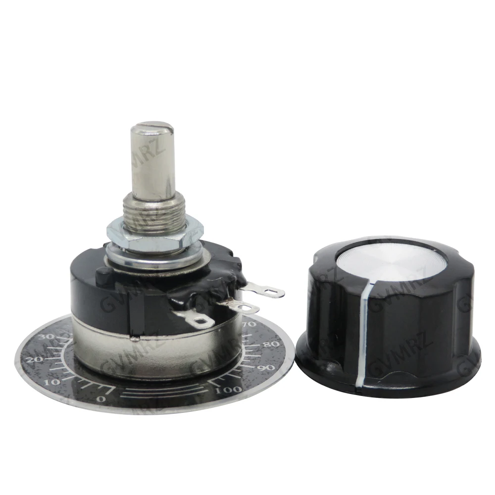 RV24YN20S 5K Single-Turn Carbon Film Potentiometer with Mounting Nuts & Washers (Optional Kit with MF-A03 Knob + Dial Scale) 1K