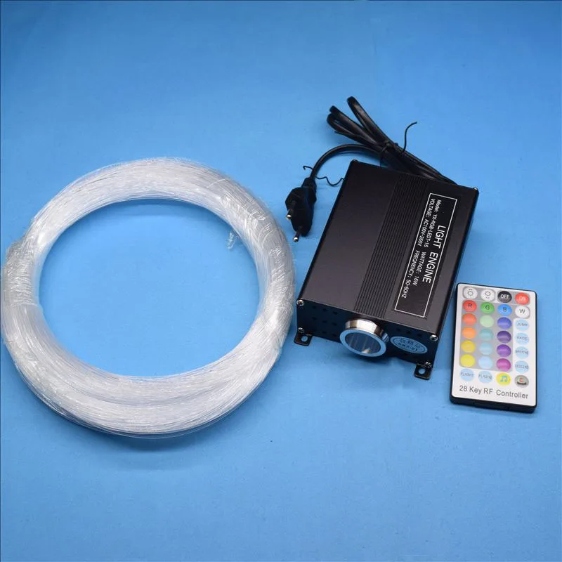 220 فولت 16 واط RGB LED طقم إضاءة الألياف البصرية مع نقطة فلاش متألقة PMMA كابل الألياف البصرية لتزيين الإضاءة #5