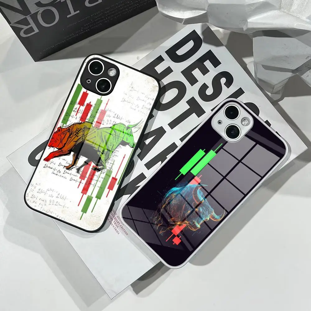 

Stock market chart pattern Phone Case Tempered Glass For IPhone 16 15 Pro Max 14 13 12 Mini Plus Samsung S24 S23 phone case