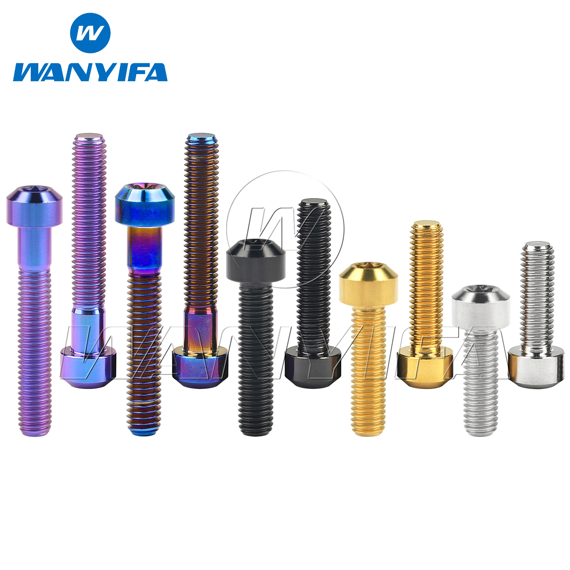 

Wanyifa Titanium Bolt M8x10 15 20 25 30 35 40 45 50mm Chamfered Torx T40 Screw for Bicycle Motorcycle Car Brake Refit Fasteners