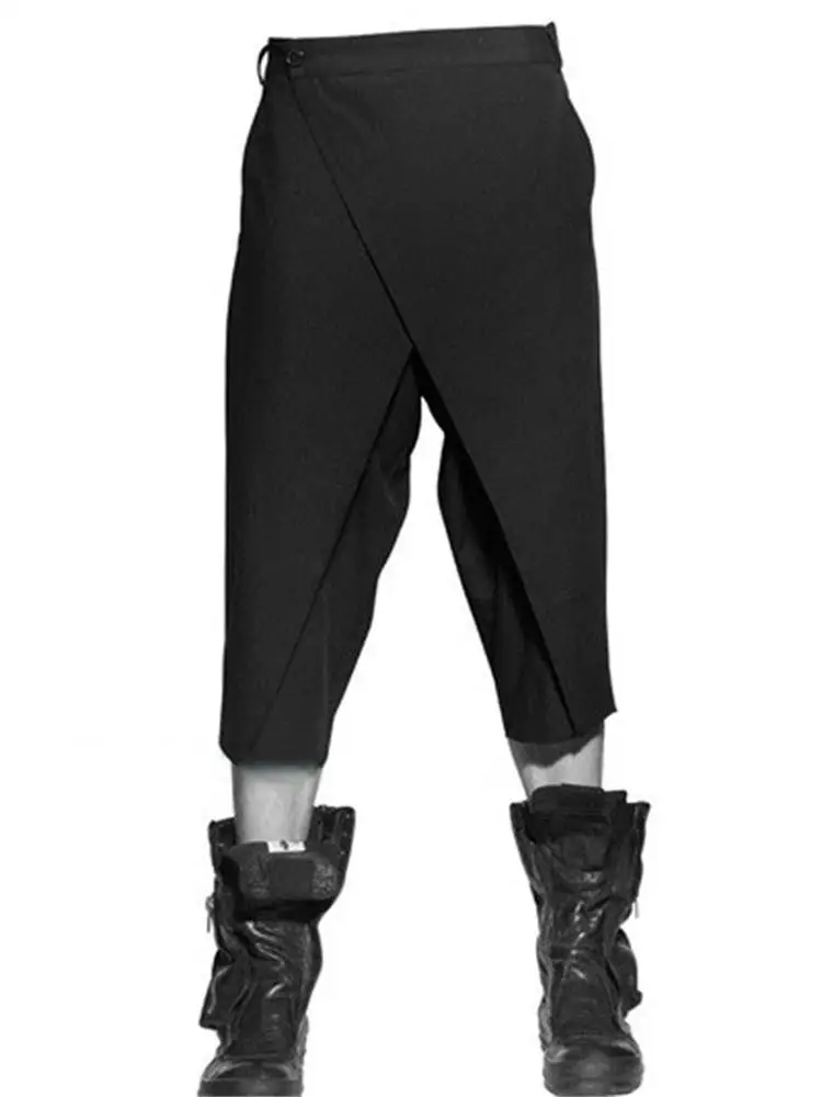 Men's Haren Pants Spring And Summer New Nightclub Singer Hip-Hop Rock Show Slim Large Size Pants