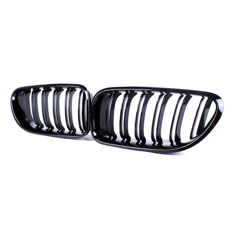 For BMW 6 Series F06 F12 F13 M6 Gloss Black Grill Front Bumper Kidney Grille Racing Grills 2012-2017 Double Slat Accessories
