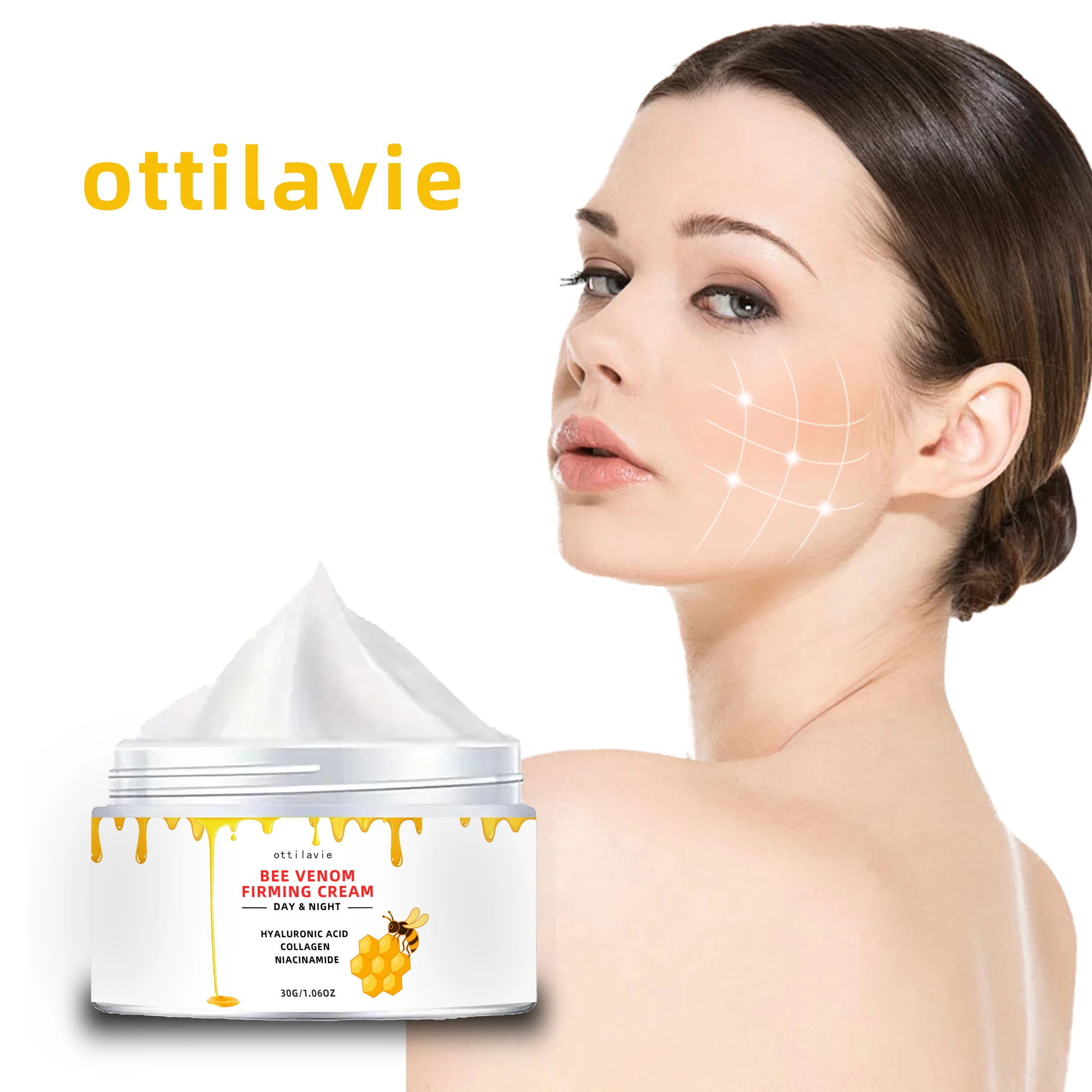 

Ottilavie Bee Venom Firming Face Cream 1.76OZ / 1.06OZ – Lifting, Tightening & Moisturizing, Suitable for All Skin Types, Unisex