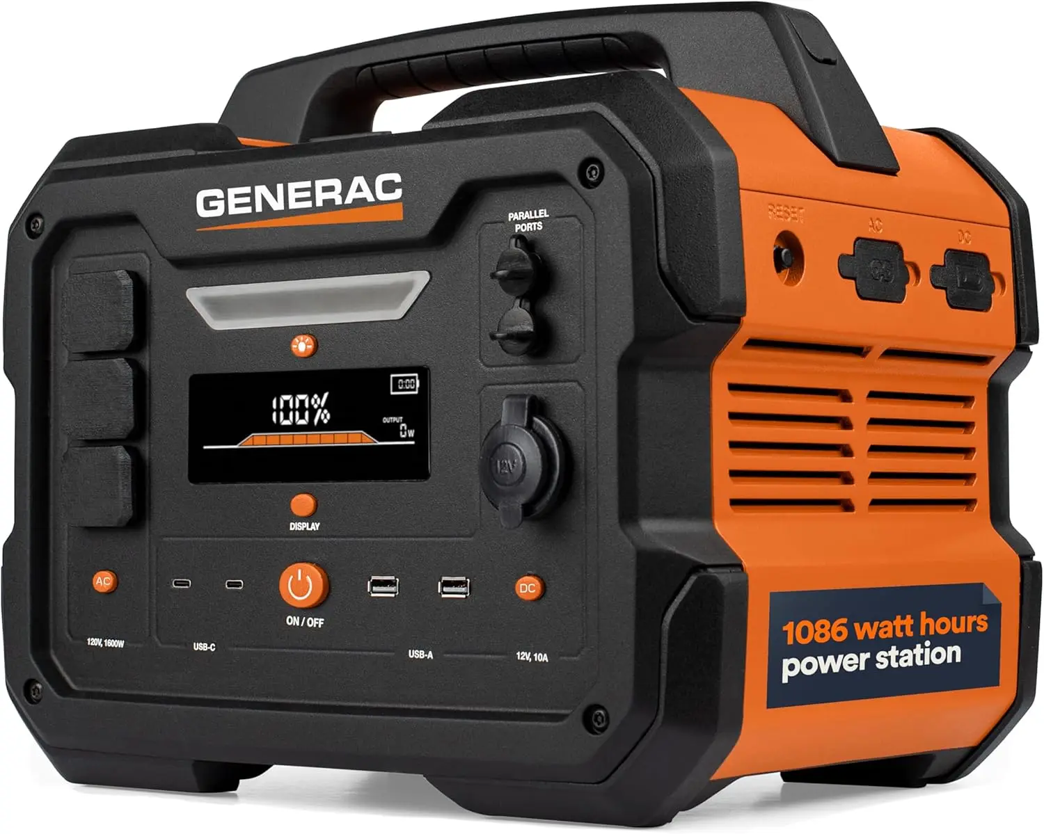 

1086Wh Portable Power Station with Lithium-Ion Battery - Clean, Emission-Free Power - Wirless Charging Pad and Compact Design