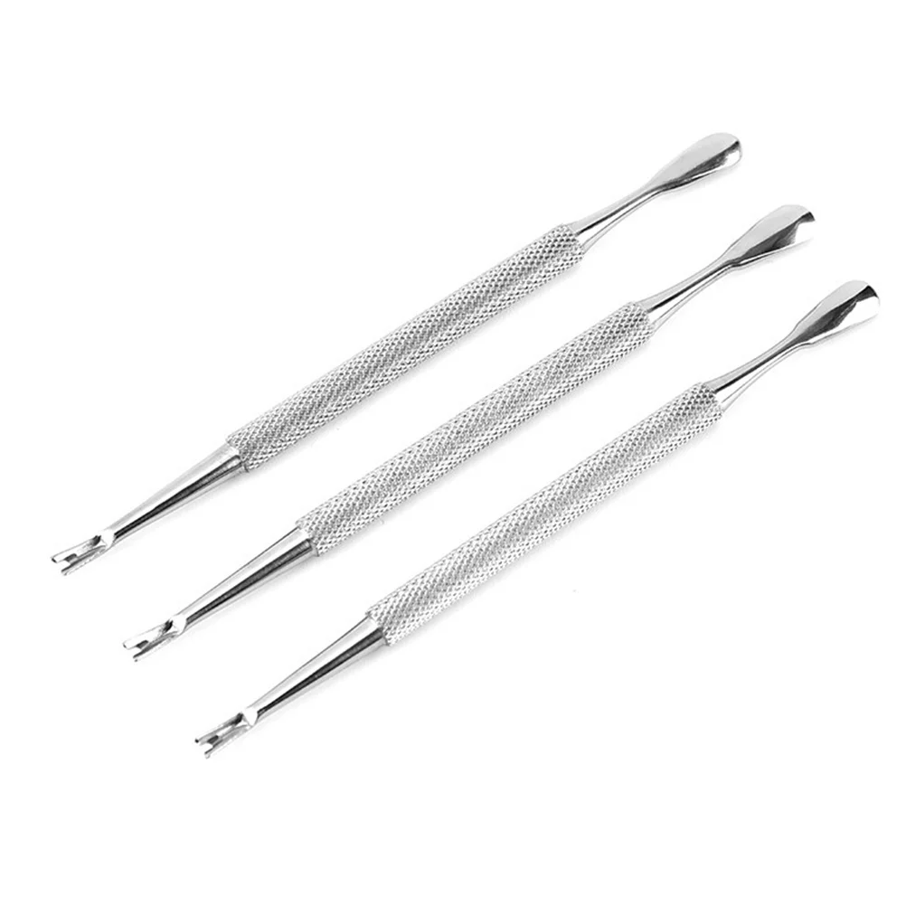 

Набор инструментов для ногтей из нержавеющей стали, 2 шт., толкатель для омертвевшей кожи, триммер для домашнего салона, маникюра, педикюра, вилка для омертвевшей кожи