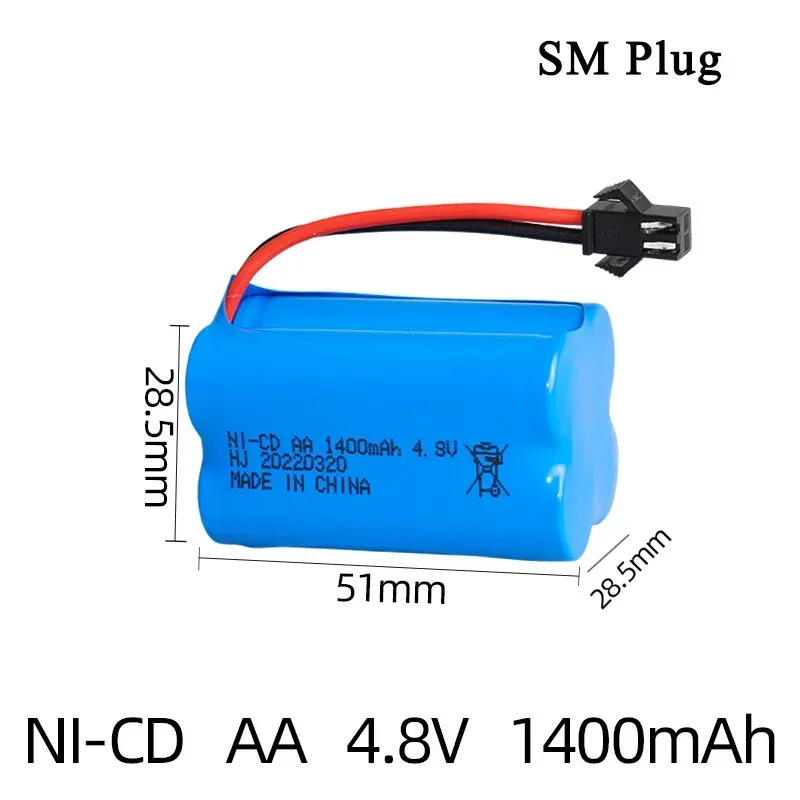 Batterie ricaricabili giocattolo RC 4.8V 1400mAh AA NICD Batteria per auto Rc Serbatoi Camion Robot Pistole Barche 1 pz Batteria per auto RC