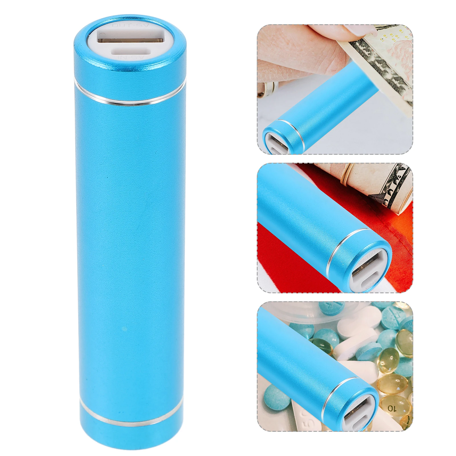

Storage Box Power Bank Hiding Valuables Fake Metal Decor Hide Money Container Aluminum Alloy