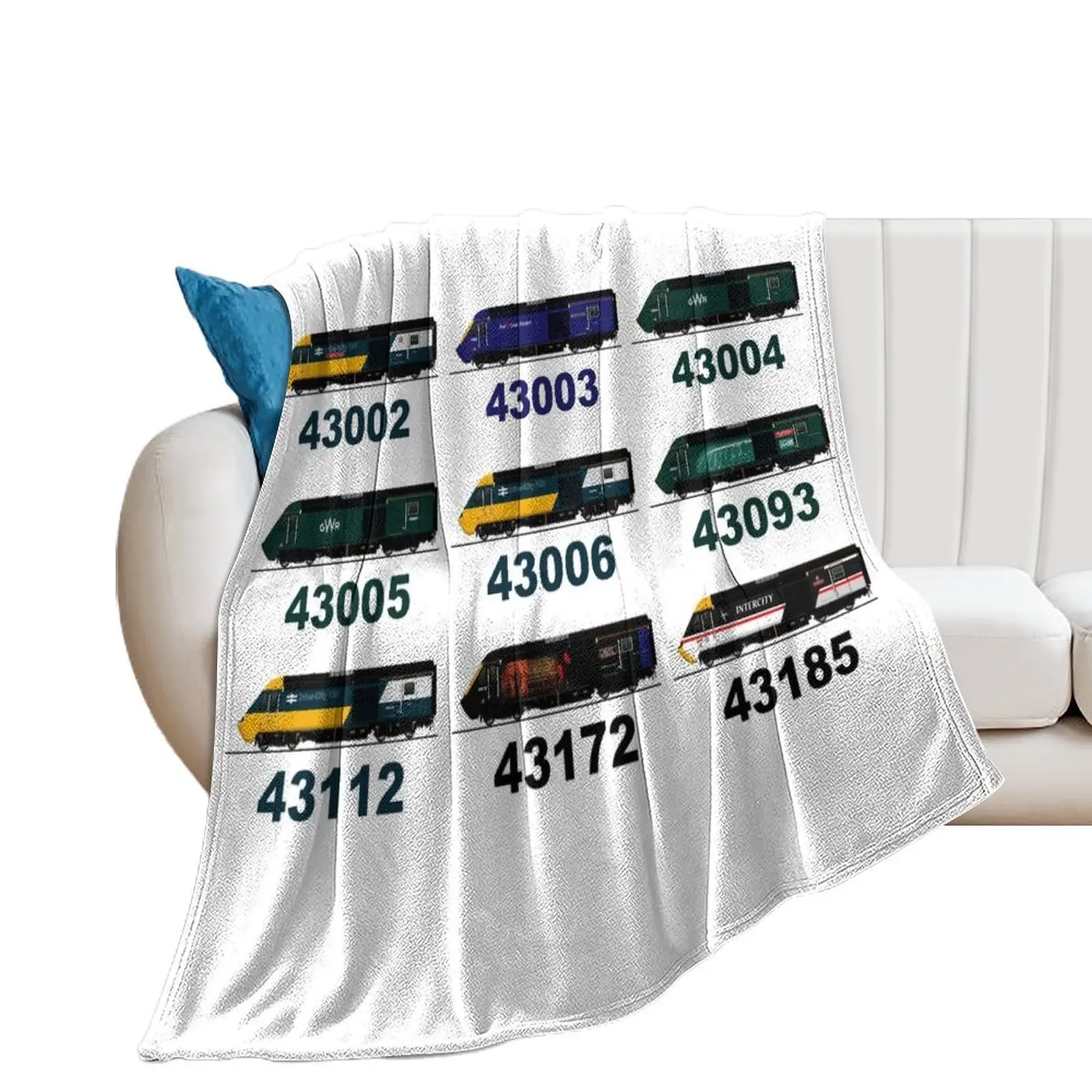 

CLASS 43 HST INTERCITY 125 Throw Blanket Luxury Bed linens Blankets