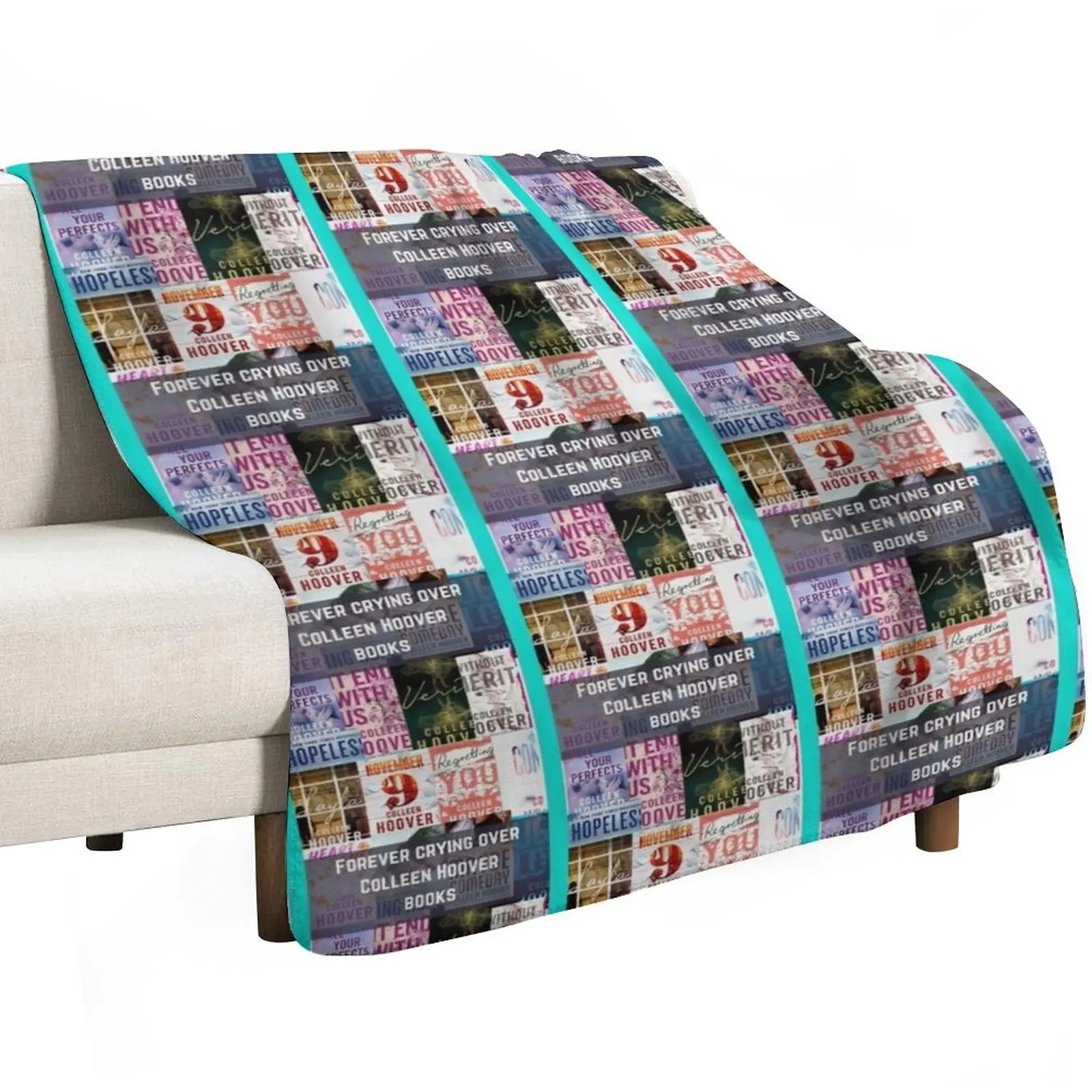 Colleen Hoover book design Throw Blanket Picnic Softest Stuffeds Retros Luxury Designer Camping Blankets