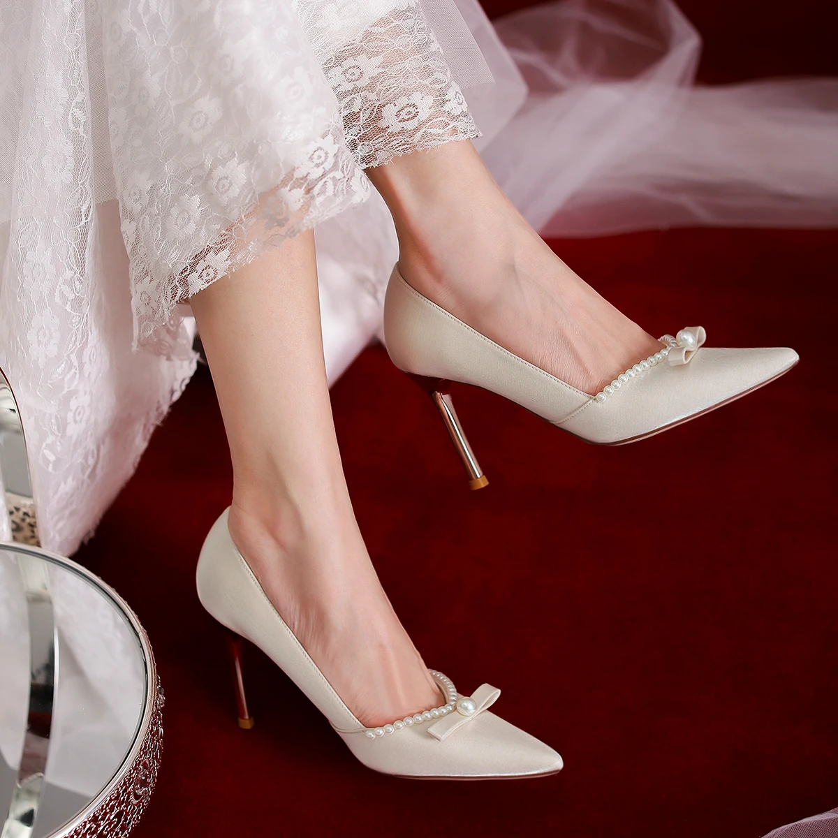 

Свадебные туфли цвета шампань для женщин: элегантные туфли на высоком каблуке, удобные туфли для подружек невесты, модные свадебные туфли.