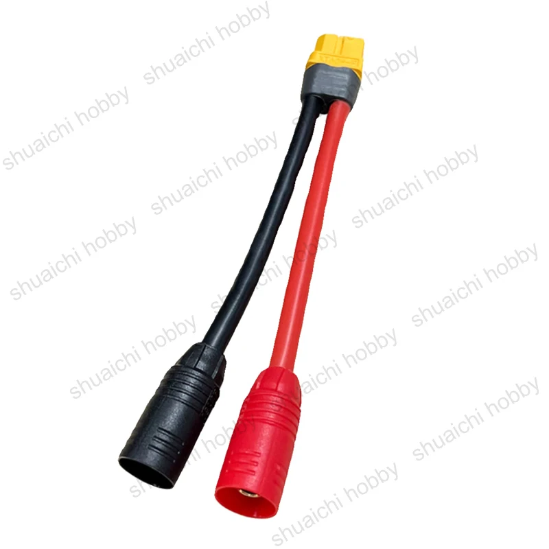 1PCS Lithium Battery Charger Adapter Cable XT60H Female to AS150 Male Connector 10cm 10AWG Silicone Wire for Drone RC Airplane