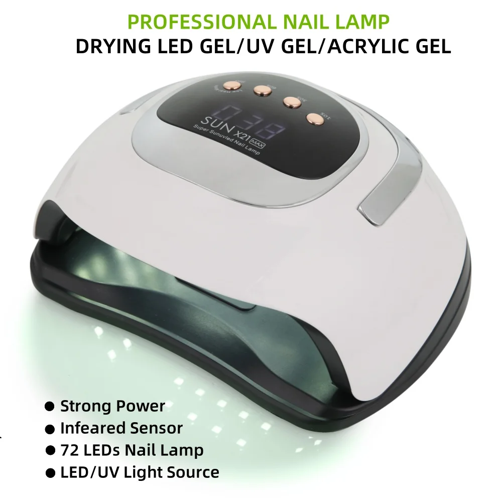 2024 New SUN X21 MAX Professional Nail Drying Lamp for Manicure 72 LEDS Gel Polish Drying Machine with Auto Sensor UV LED Na