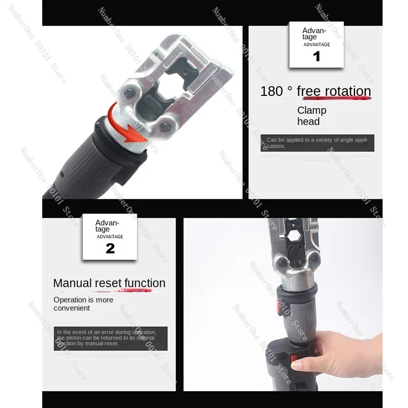 Rechargeable electric hydraulic crimping pliers PZ-240 lithium battery hydraulic pliers 16-240 mini crimping machine