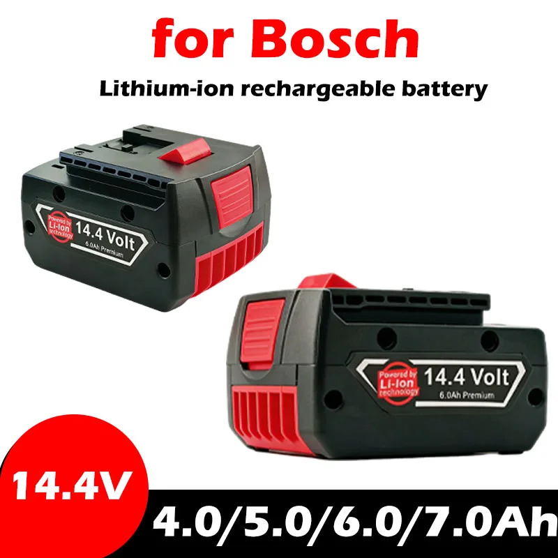 

100% Original 14.4V Power Tool Battery 7.0Ah Lithium Ion Rechargeable Battery for Bosch Replacement Electric Drill Bits Weeder