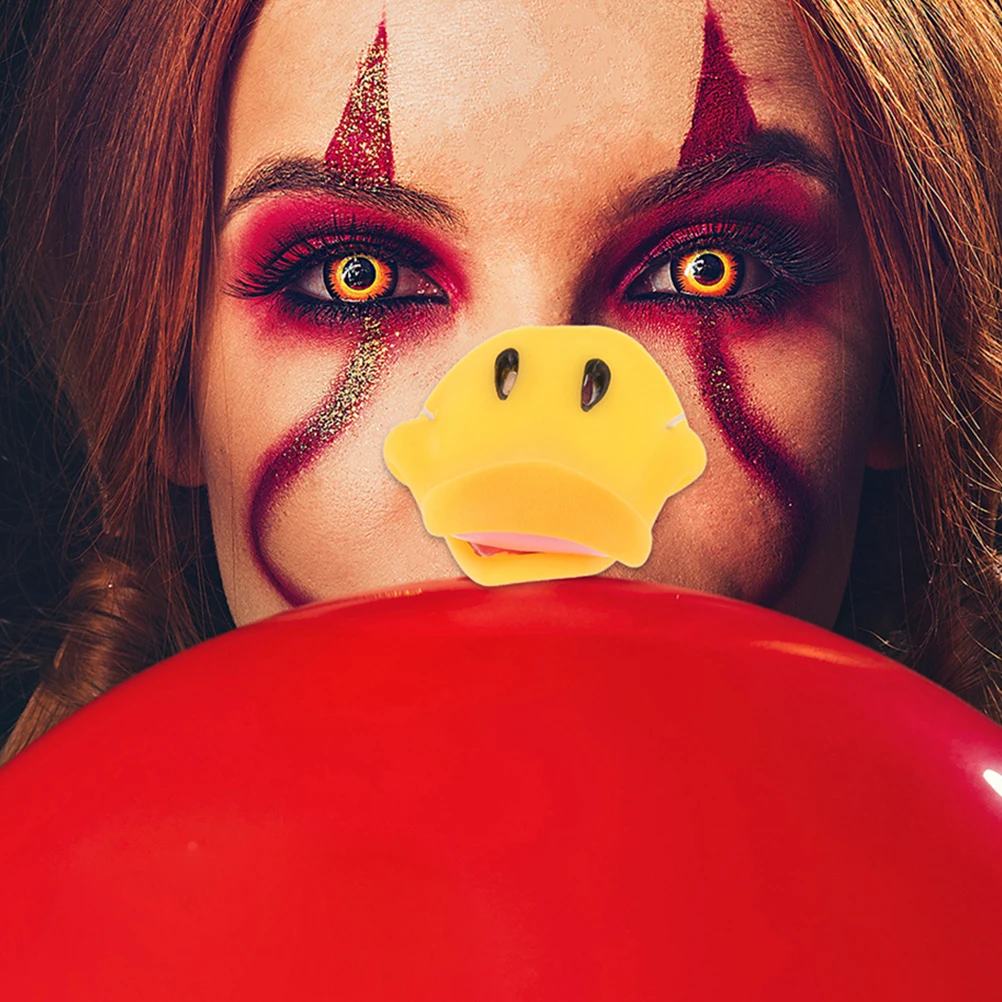 6 pçs realista amarelo pato nariz cosplay adereços diversão fontes de festa aniversário halloween traje acessórios pato traje acessórios