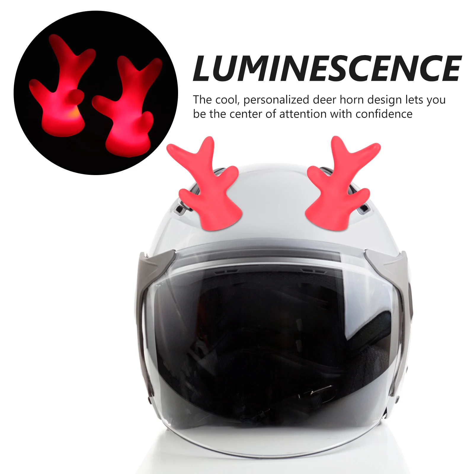 

2Pcs LED Deer Horns for Cool Custom Decor Sturdy Replaceable Lightweight Safe Wearable Horns for Biker Festival Party Use