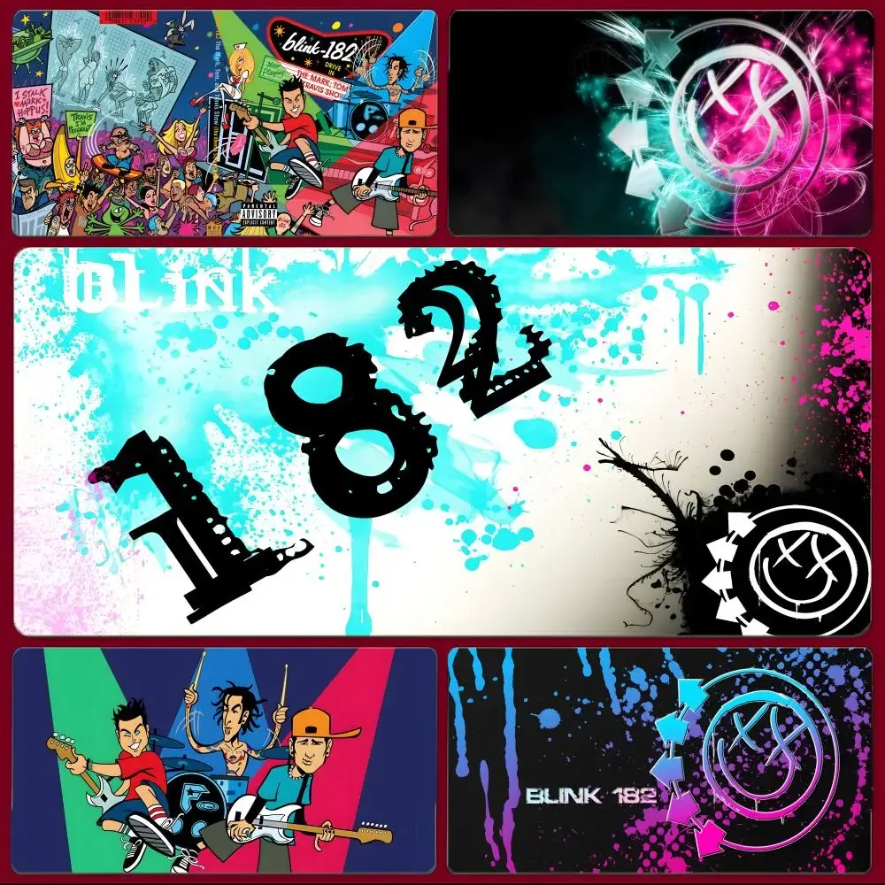 

band pop punk b-blink 182 Mouse Pad Large Gaming Mousepad with Stitched Edges Thickened Desk Mat PC