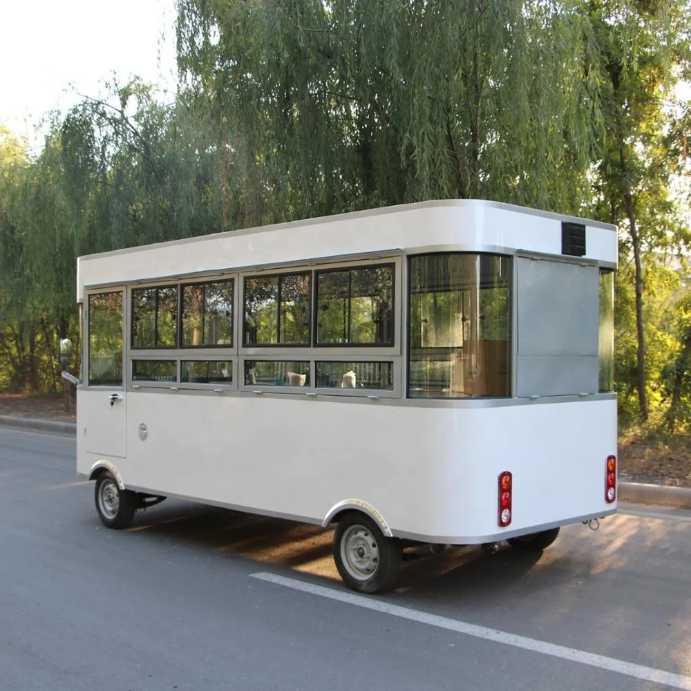 Carrinho elétrico de venda automática de alimentos, 3/3.5/4/4.5/5m de comprimento, café móvel, caminhão de comida rápida, sorvete, catering para venda