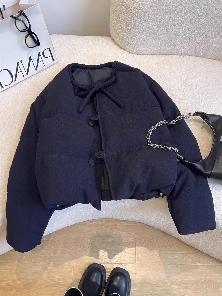 

Faionable ort Cotton Jaet Женская зимняя верхняя одежда Теплая простая универсальная утягивающая уличная одежда Корейский дизайн Большой размер